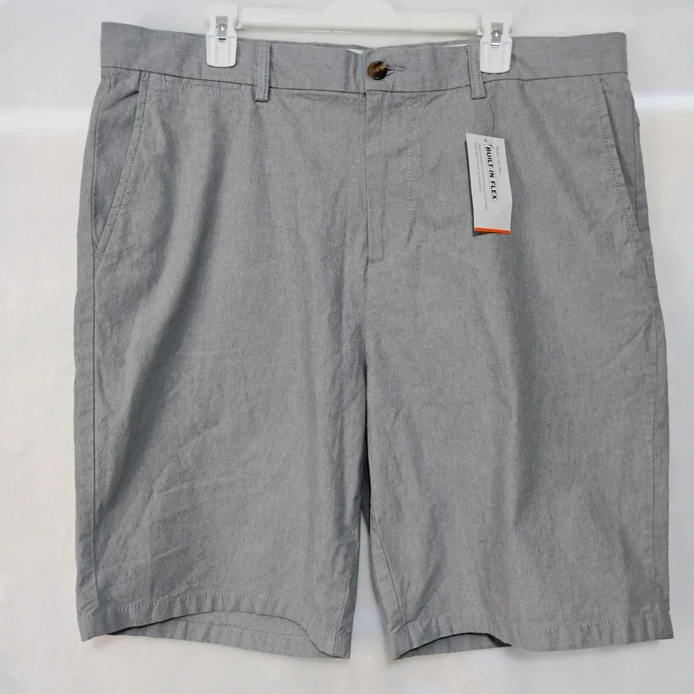 Old Navy Mens Ultimate Slim Built-In Flex Shorts Gray Stretch Size 38 NEW